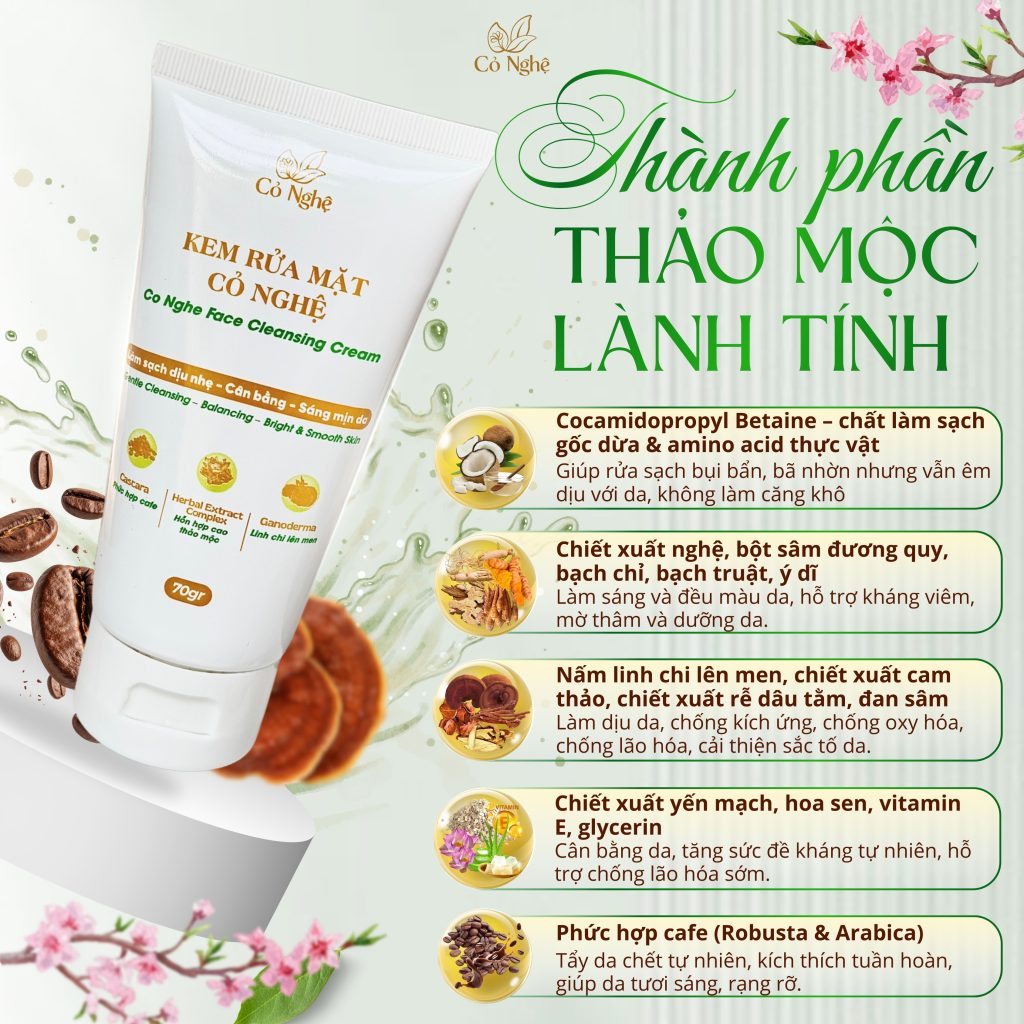 Thành phần thảo mộc kết hợp công nghệ làm sạch dịu nhẹ