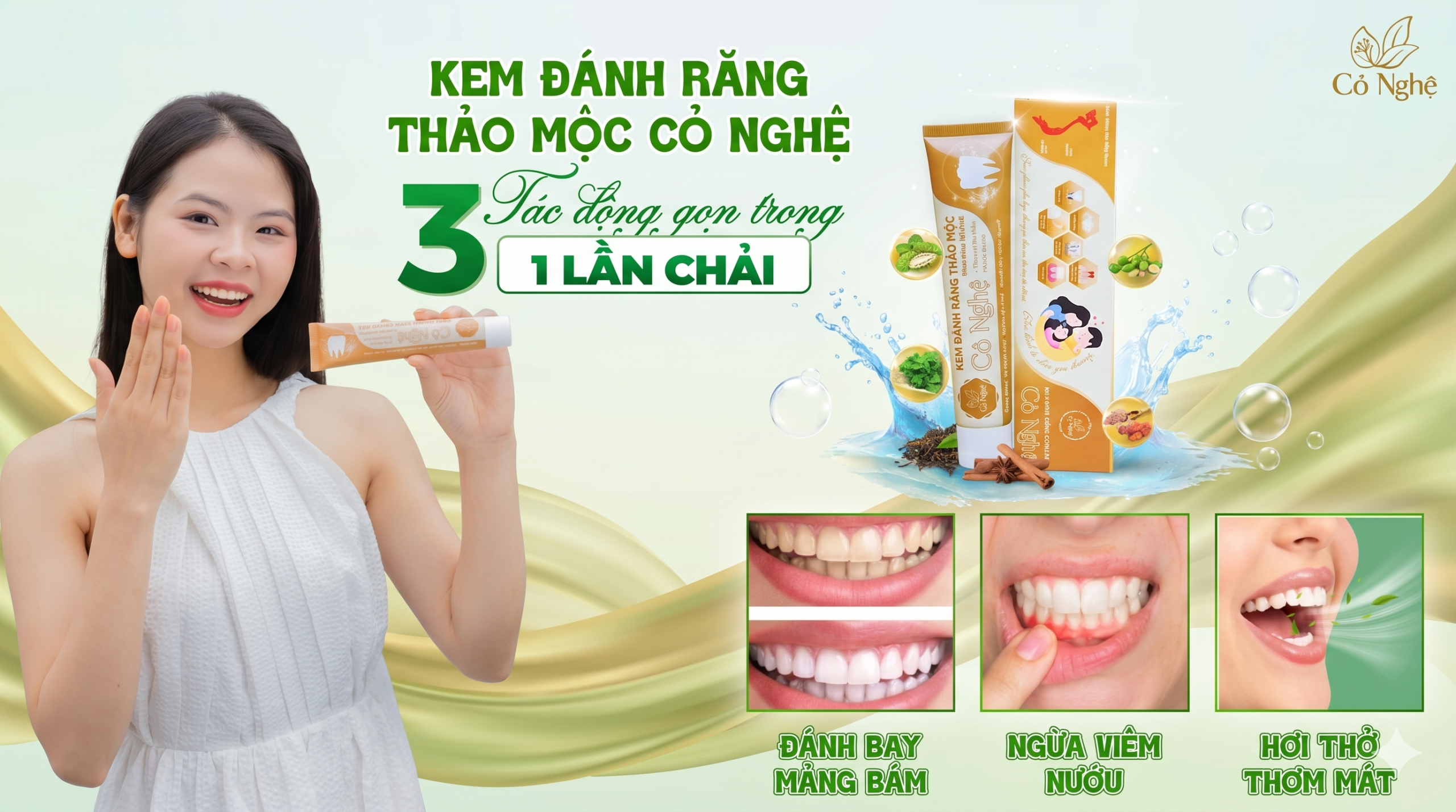Hơi thở thơm mát tự nhiên, không gắt
